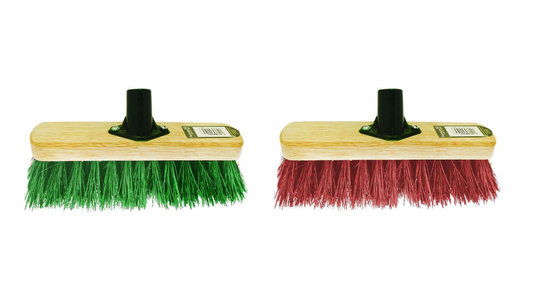 12 Kingswood PVC Bristle Brush Head in GreenRed Assorted Colors