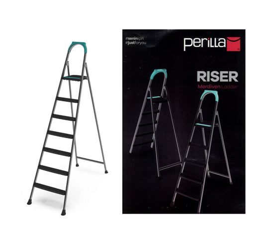 6 1 Perilla Metal Step Ladder Blue Black