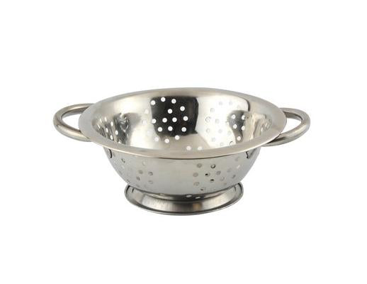 Compact Stainless Steel Kitchen Colander with 2 Handles 16 CM