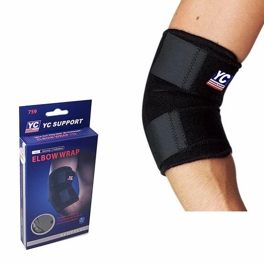 YC Support Core Elbow Support Wrap Adjustable Compression for Fitness