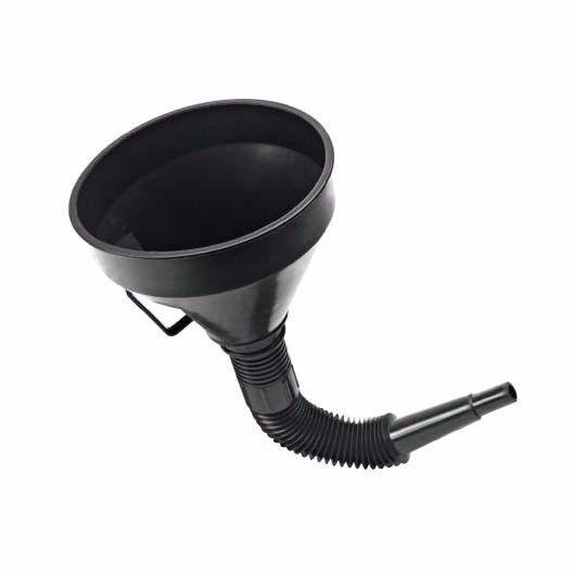 Durable Black Plastic Oil Funnel 135ml Perfect for Car Outdoor Use