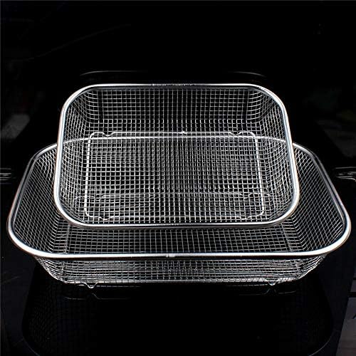 Durable Rectangle Metal Kitchen Strainer Tray Basket 30x22x55 cm
