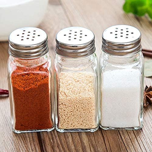 Modern Glass Salt Pepper Shaker Jar 9 x 4 cm