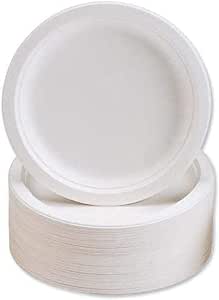 EcoFriendly 9Inch Bagasse Sugarcane Plates Pack of 50