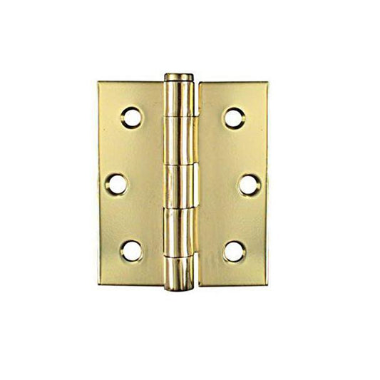 4 Brass Effect Carded Butt Hinges for Home DIY Projects