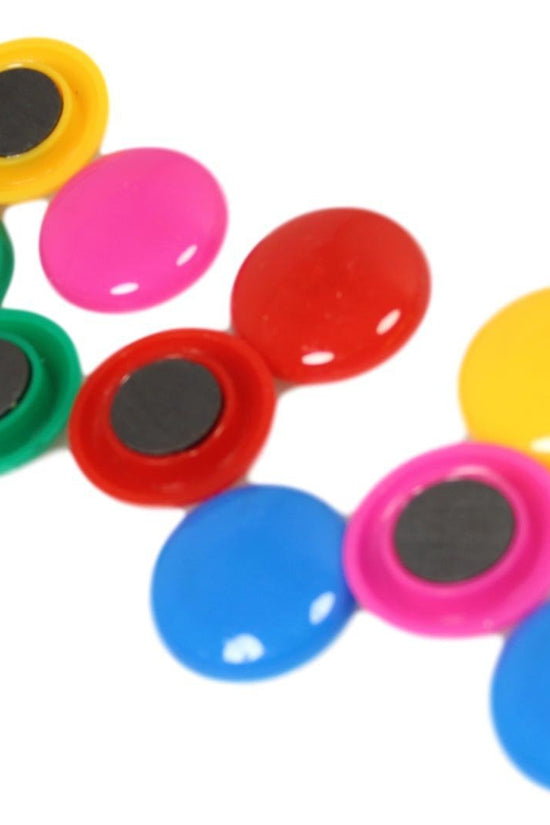 Colorful Round Fridge Freezer Magnets 27 cm Pack of 10