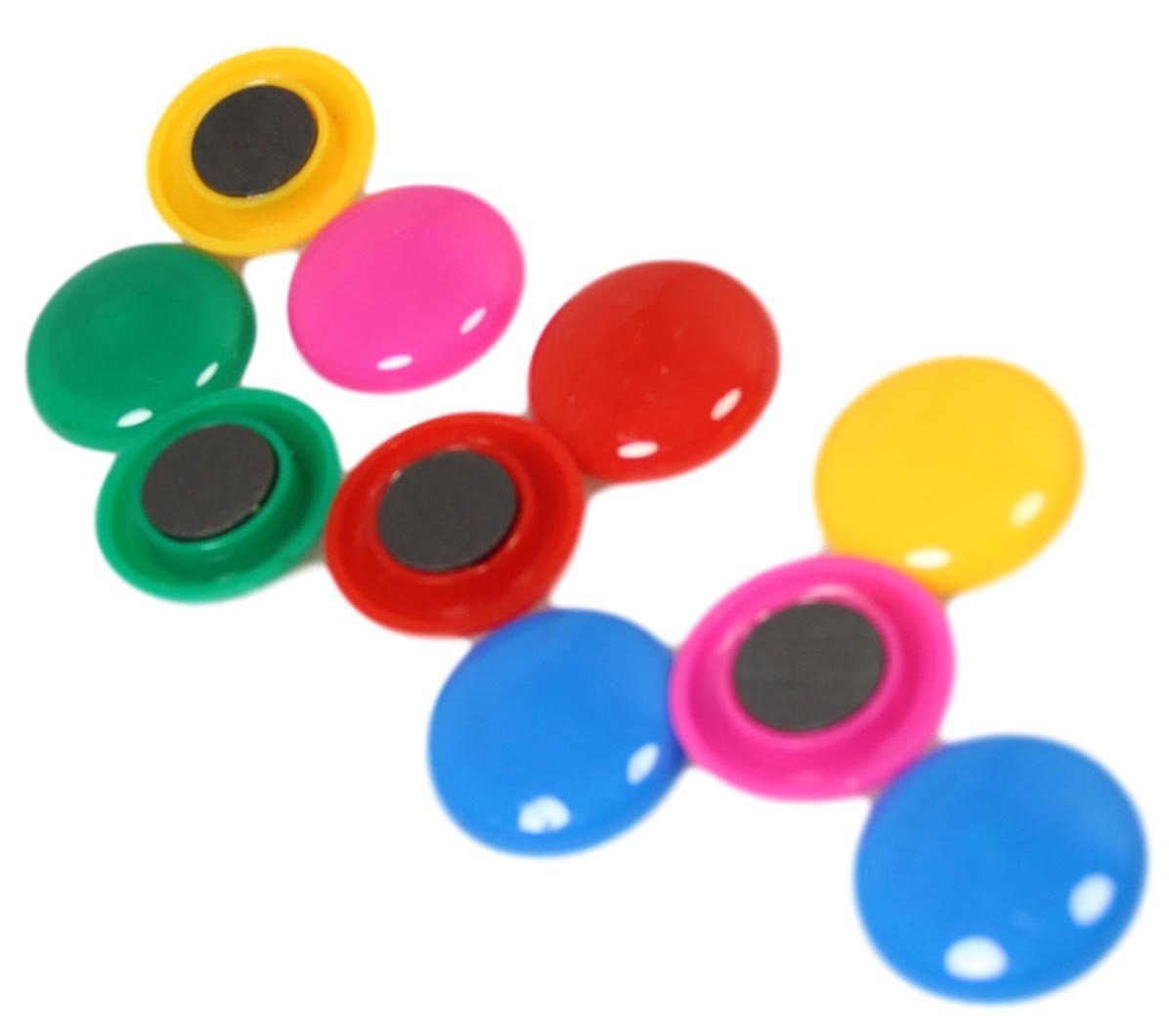 Colorful Round Fridge Freezer Magnets 27 cm Pack of 10