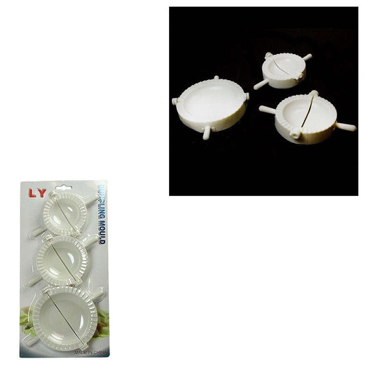 3Piece Plastic Dumpling Pastry Mould Maker Set Assorted Sizes