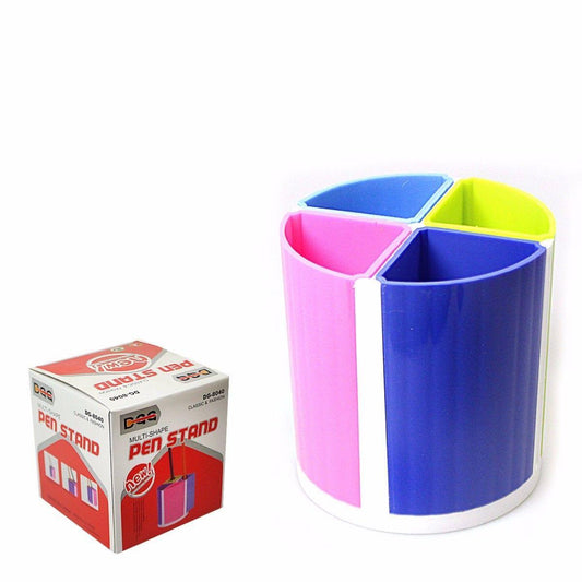 4 Compartment MultiColour Pen Stand for Office and Home