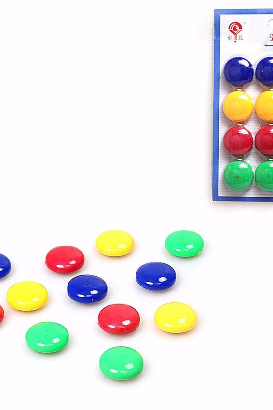 Colorful Round Fridge Magnets Set Pack of 12