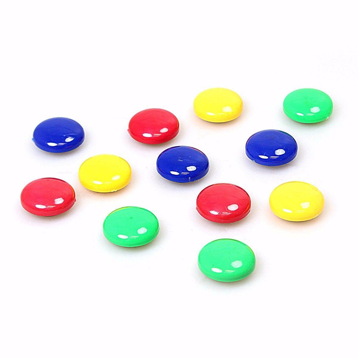 Colorful Round Fridge Magnets Set Pack of 12