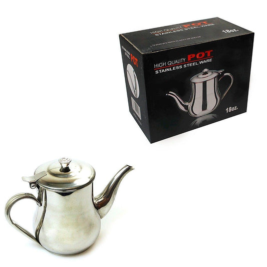 Elegant 18oz Stainless Steel Traditional Tea Pot