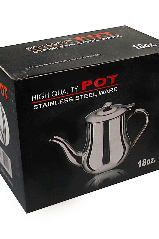 Elegant 18oz Stainless Steel Traditional Tea Pot