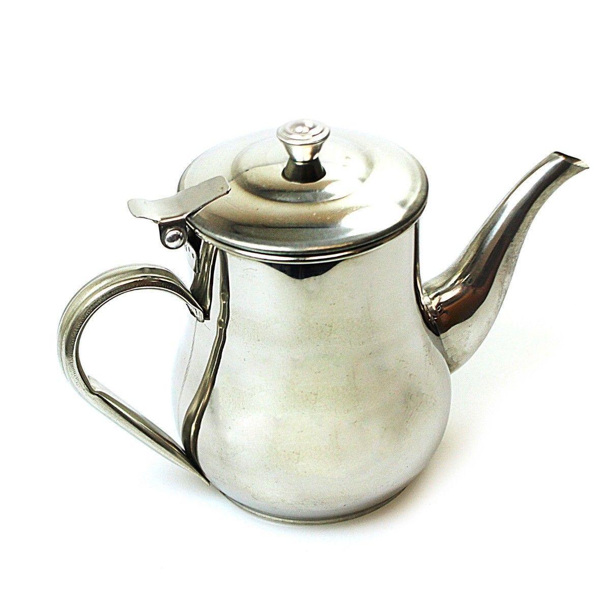 Elegant Stainless Steel Tea Pot Traditional Style for Home Kitchen