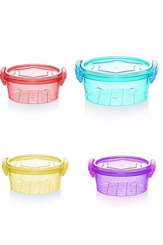Durable Mini Round Food Storage Container 300ml Assorted Colors