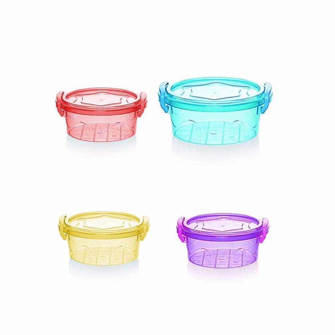 Durable Mini Round Food Storage Container 300ml Assorted Colors