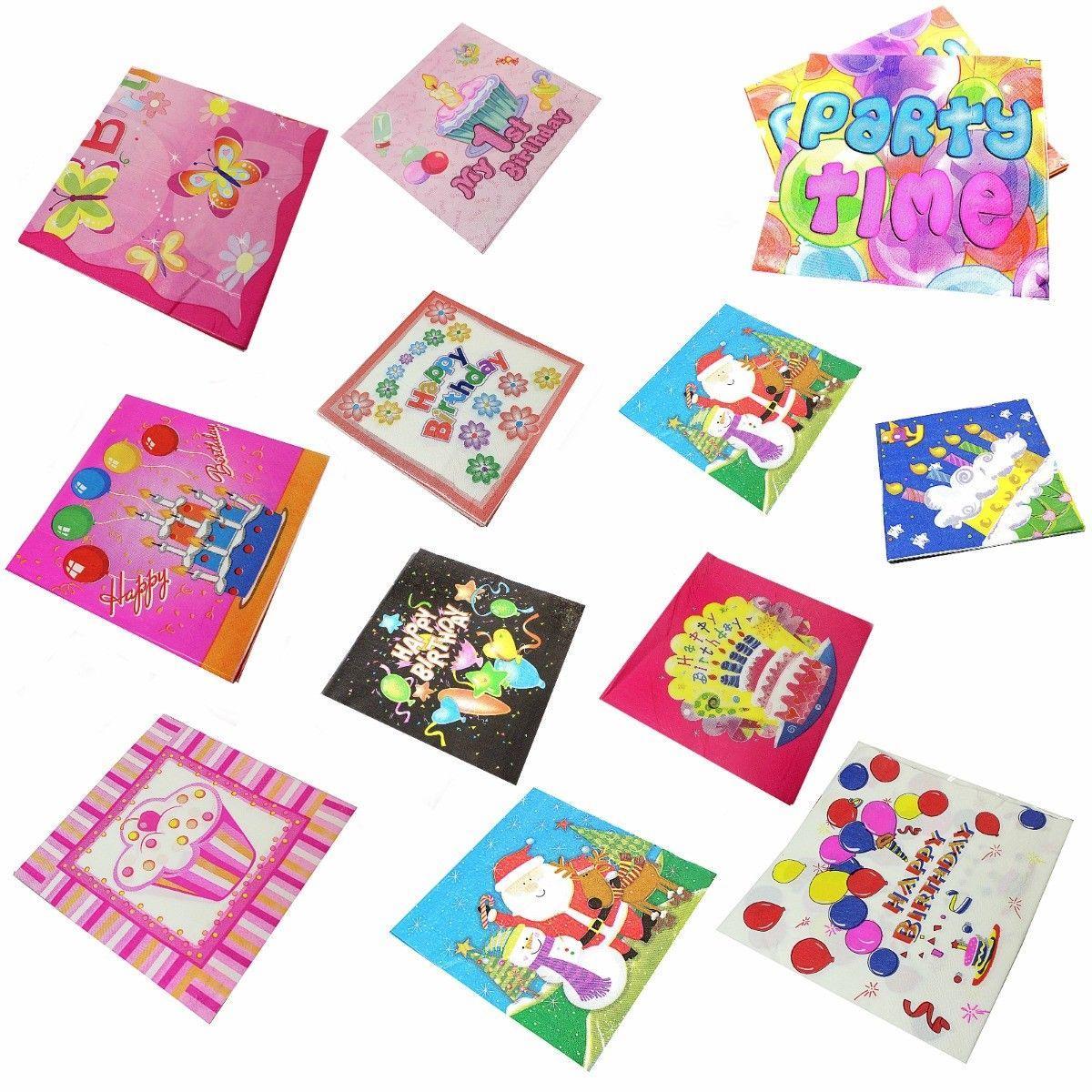 Colorful Paper Birthday Party Pack Set of 100 Sheets