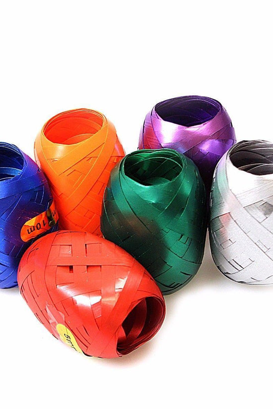 Festive Christmas Curling Ribbon Set 6 Rolls 5mm x 10m