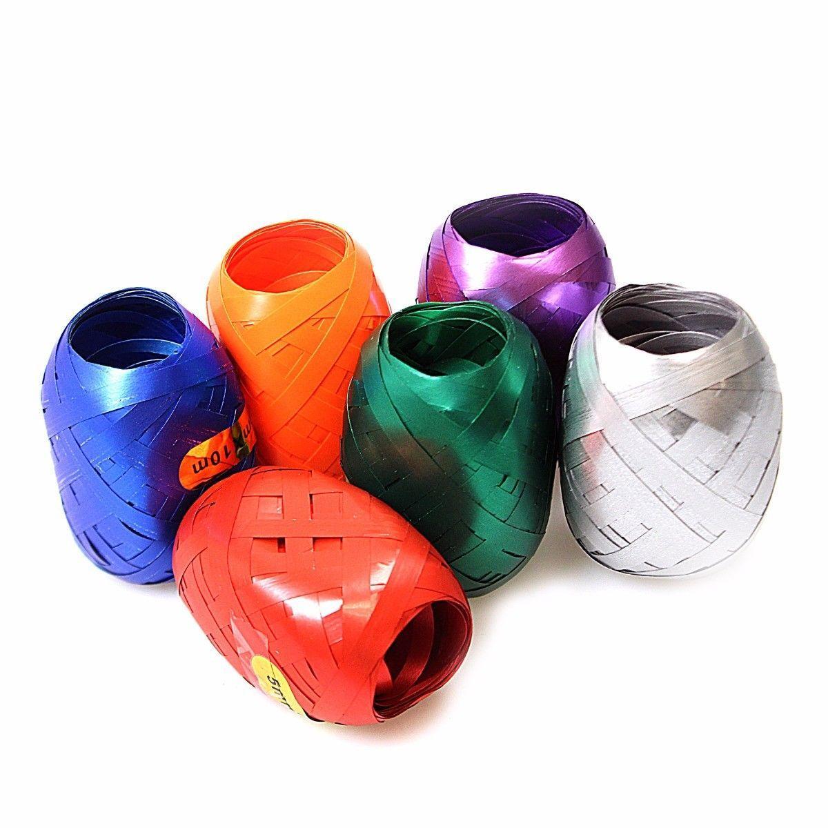 Festive Christmas Curling Ribbon Set 6 Rolls 5mm x 10m