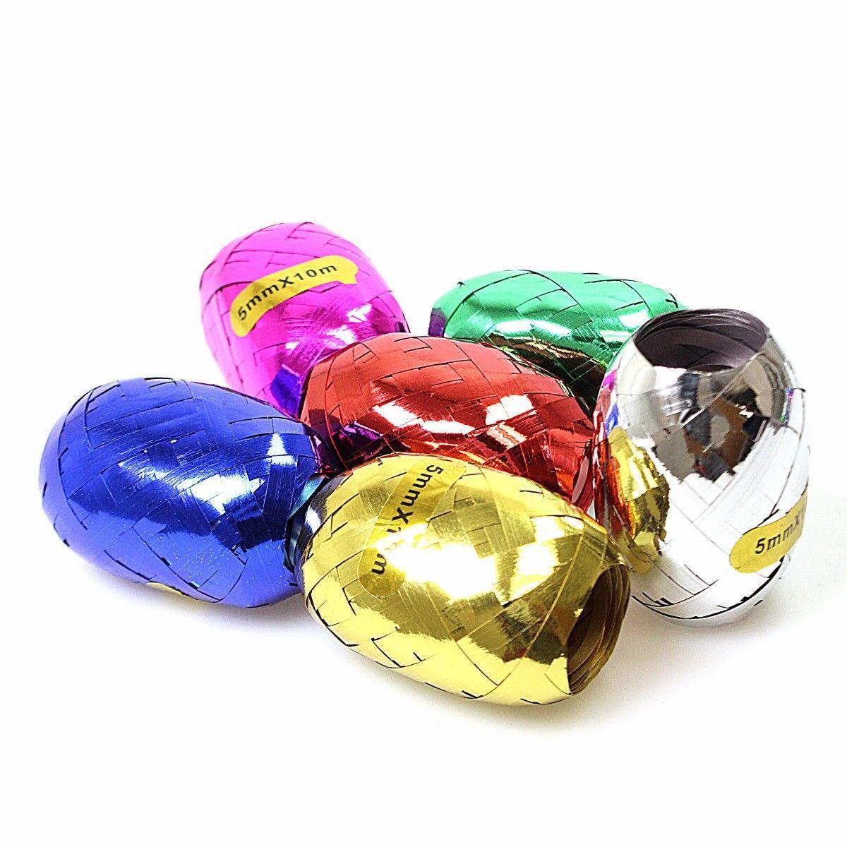 Festive Christmas Curling Ribbon Set 6 Rolls 5mm x 10m