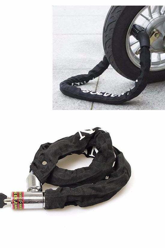 HeavyDuty Black Bike Chain Lock for Outdoor Security