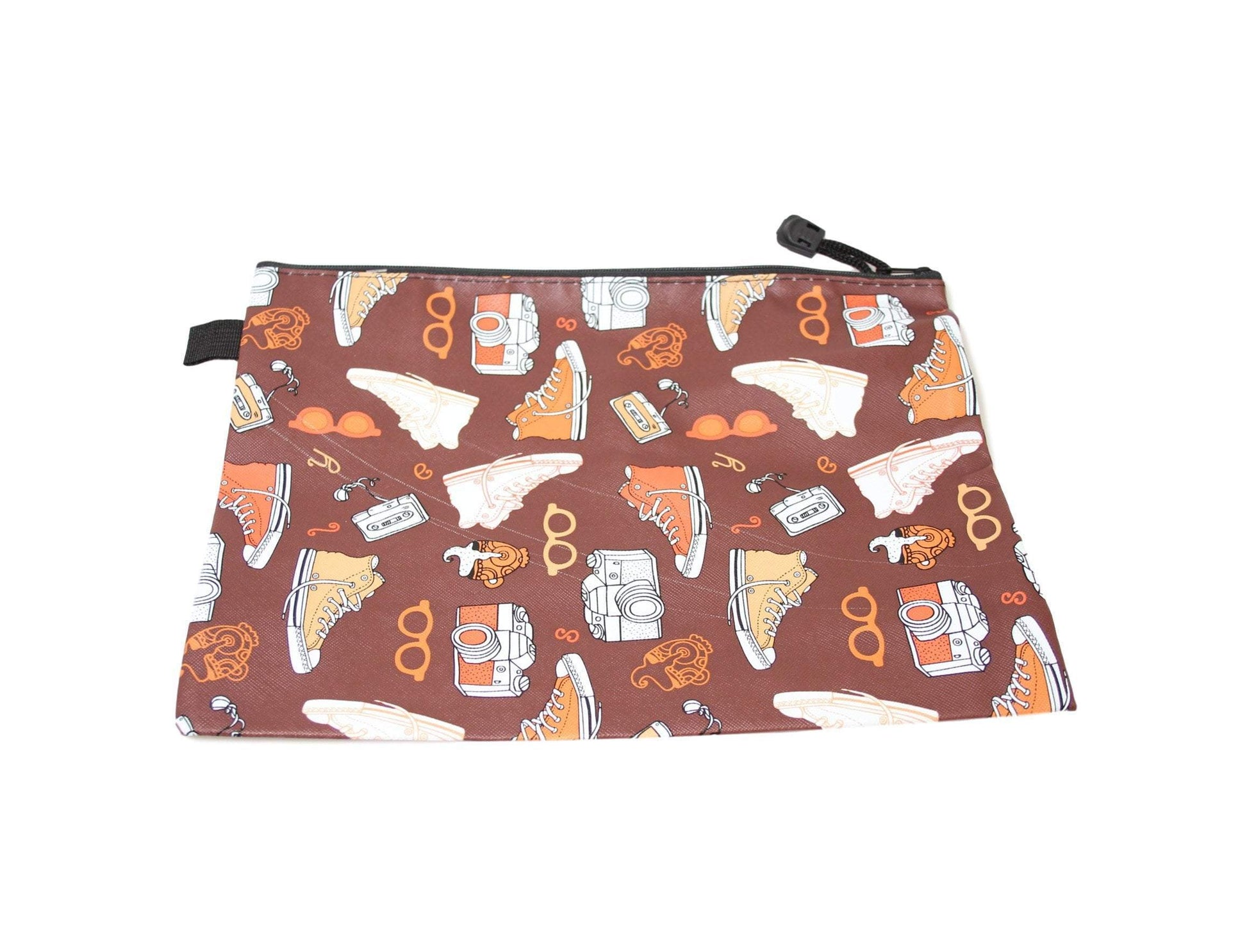 Stylish Fake Leather Pencil Case Shoe Print in Assorted Colors