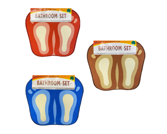 Feet Design Bathroom Mat 45x50cm Assorted Colors