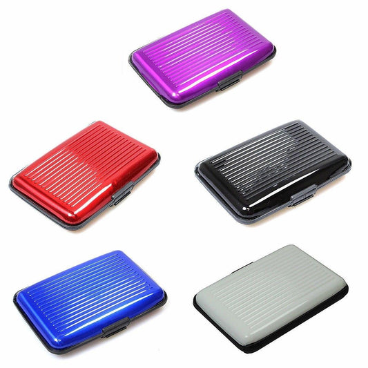 Sleek Aluminium Plastic Card Holder Wallet Assorted Colors