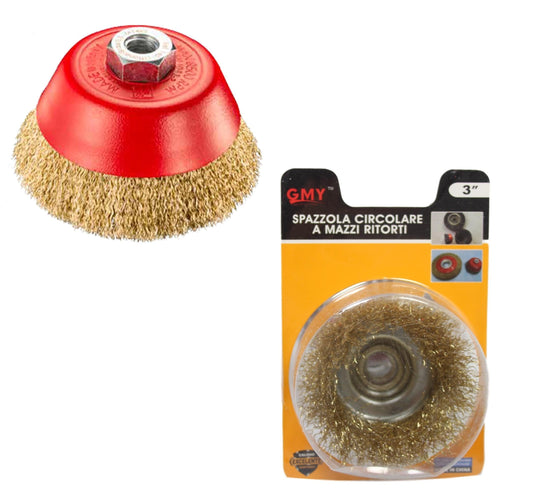3 Twisted Gold Bunches Wire Brush for Hardcore DIY Projects