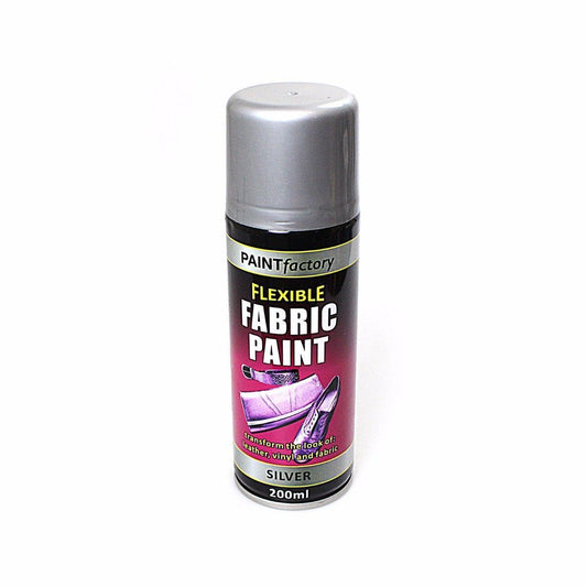 Silver Fabric Spray Paint for Leather Vinyl More