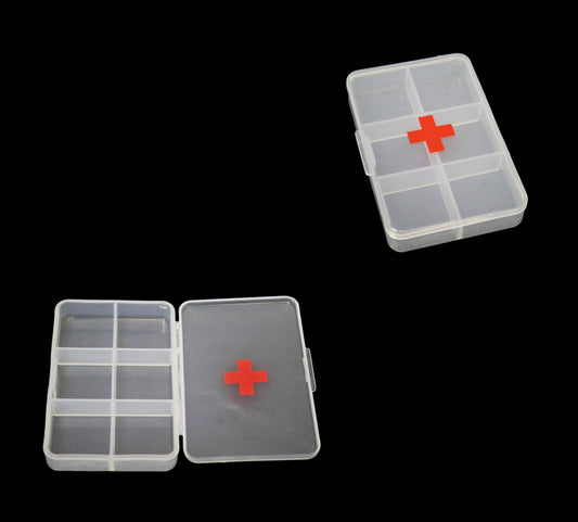 Compact First Aid Pill Box Organiser for Health and Safety