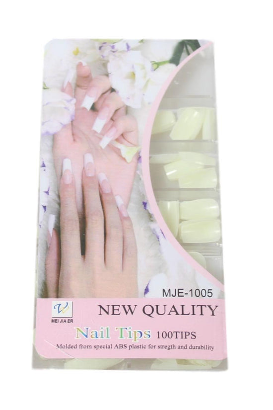 Clear Square Tip Artificial Nail Extensions Pack of 100
