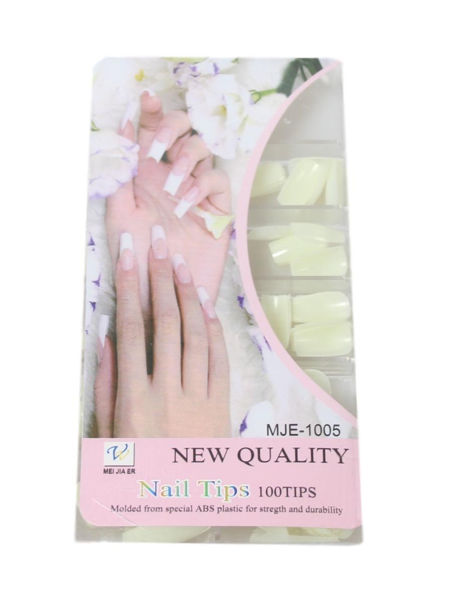 Clear Square Tip Artificial Nail Extensions Pack of 100
