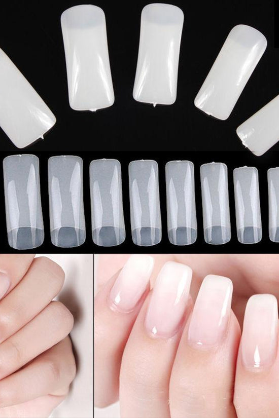 Square Artificial Fake Nail Extensions Pack of 100 Assorted Colours
