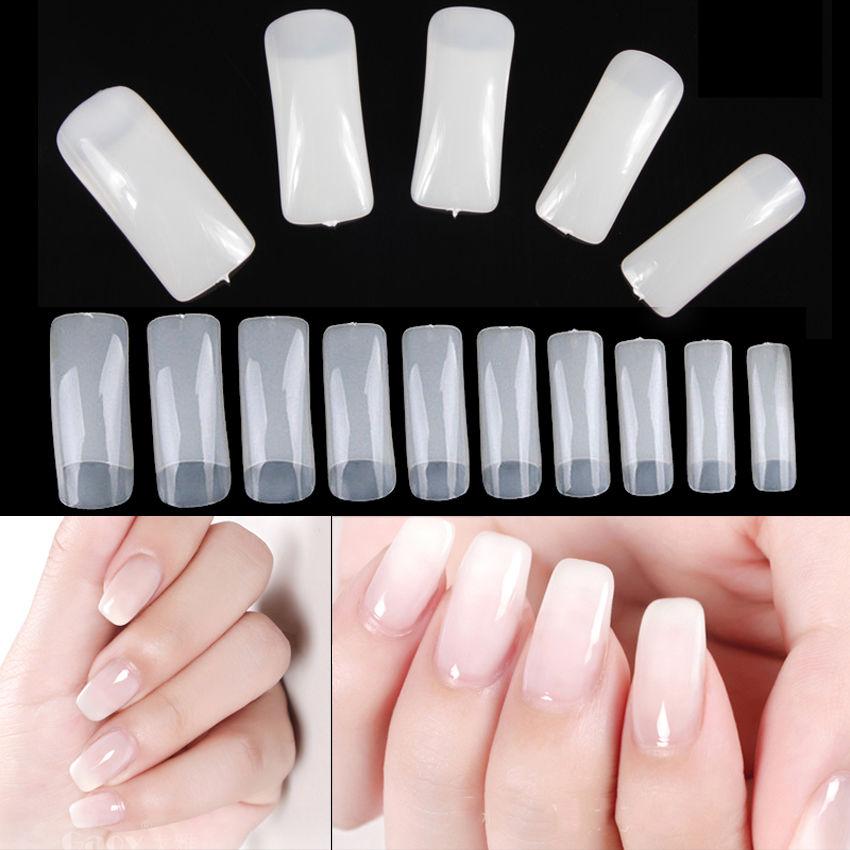 Square Artificial Fake Nail Extensions Pack of 100 Assorted Colours