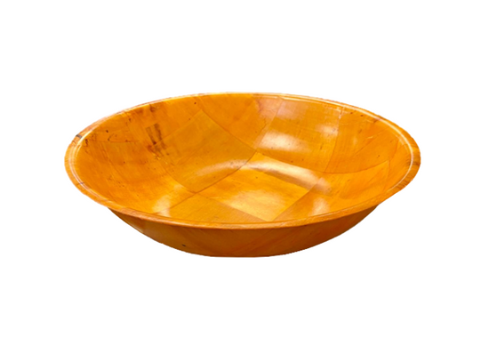Vintage Style Wooden Design Kitchen Serving Bowl 25cm Handcrafted EcoFriendly Tableware