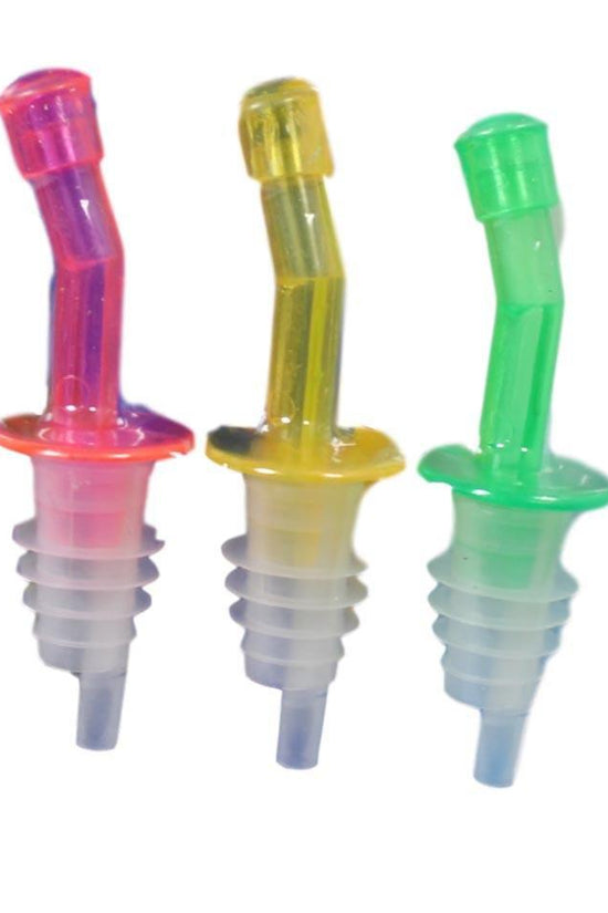 3Pack Plastic Bottle Stopper Pourer Spouts Assorted Colors