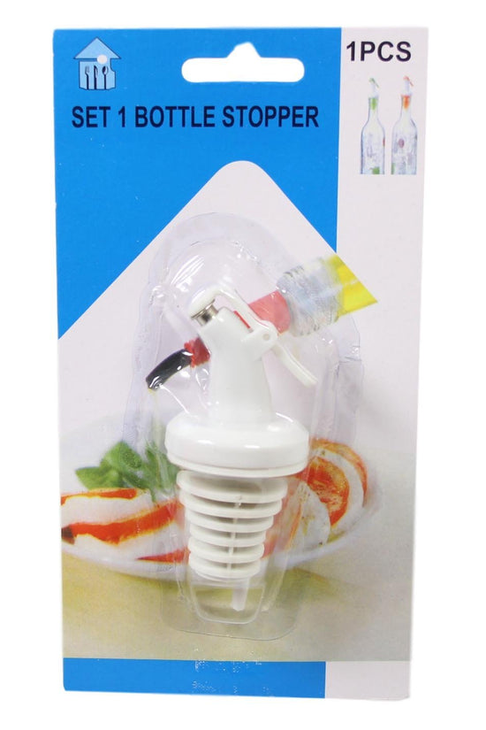 Versatile 9cm White Bottle Stopper Pourer Spout