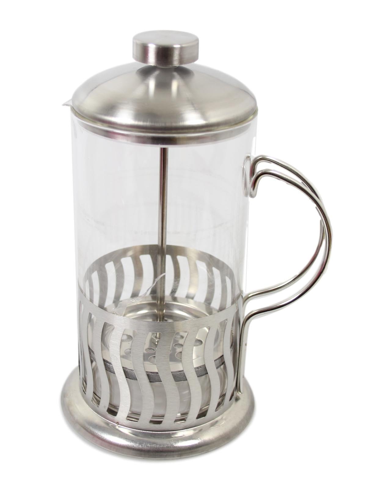 Elegant Glass French Press Coffee Maker 600ml Assorted Designs