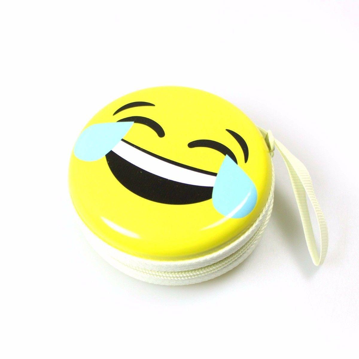 Cute Emoji Face Earphone Pouch Keep Your Earphones Safe and Stylish