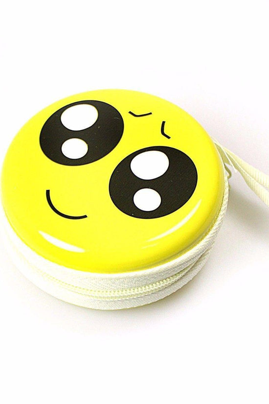 Cute Emoji Face Earphone Pouch Keep Your Earphones Safe and Stylish