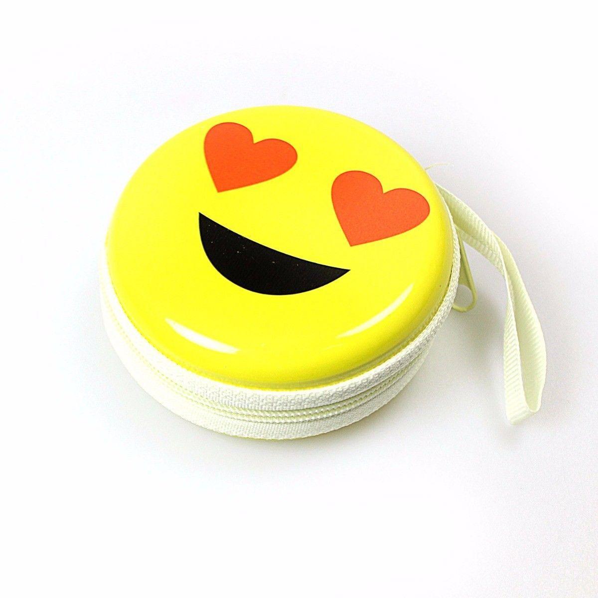 Cute Emoji Face Earphone Pouch Keep Your Earphones Safe and Stylish