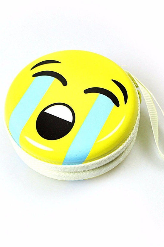Cute Emoji Face Earphone Pouch Keep Your Earphones Safe and Stylish