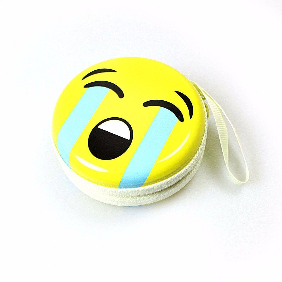 Cute Emoji Face Earphone Pouch Keep Your Earphones Safe and Stylish