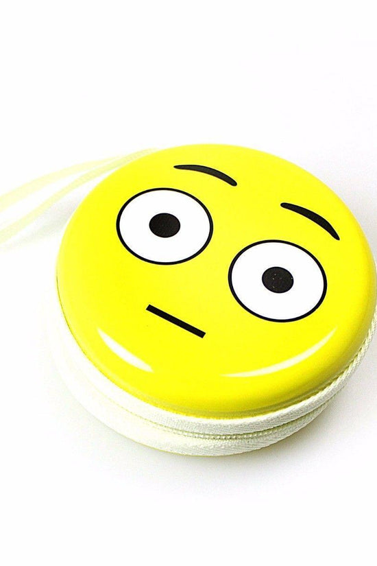 Cute Emoji Face Earphone Pouch Keep Your Earphones Safe and Stylish