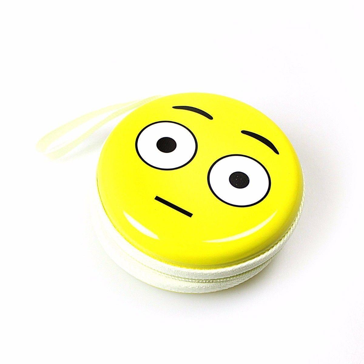 Cute Emoji Face Earphone Pouch Keep Your Earphones Safe and Stylish