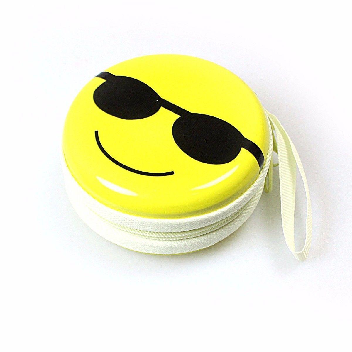 Cute Emoji Face Earphone Pouch Keep Your Earphones Safe and Stylish