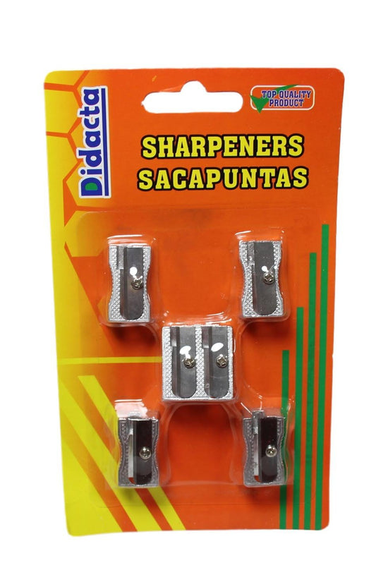 Premium Steel Pencil Sharpeners 5Pack for School and Home Use
