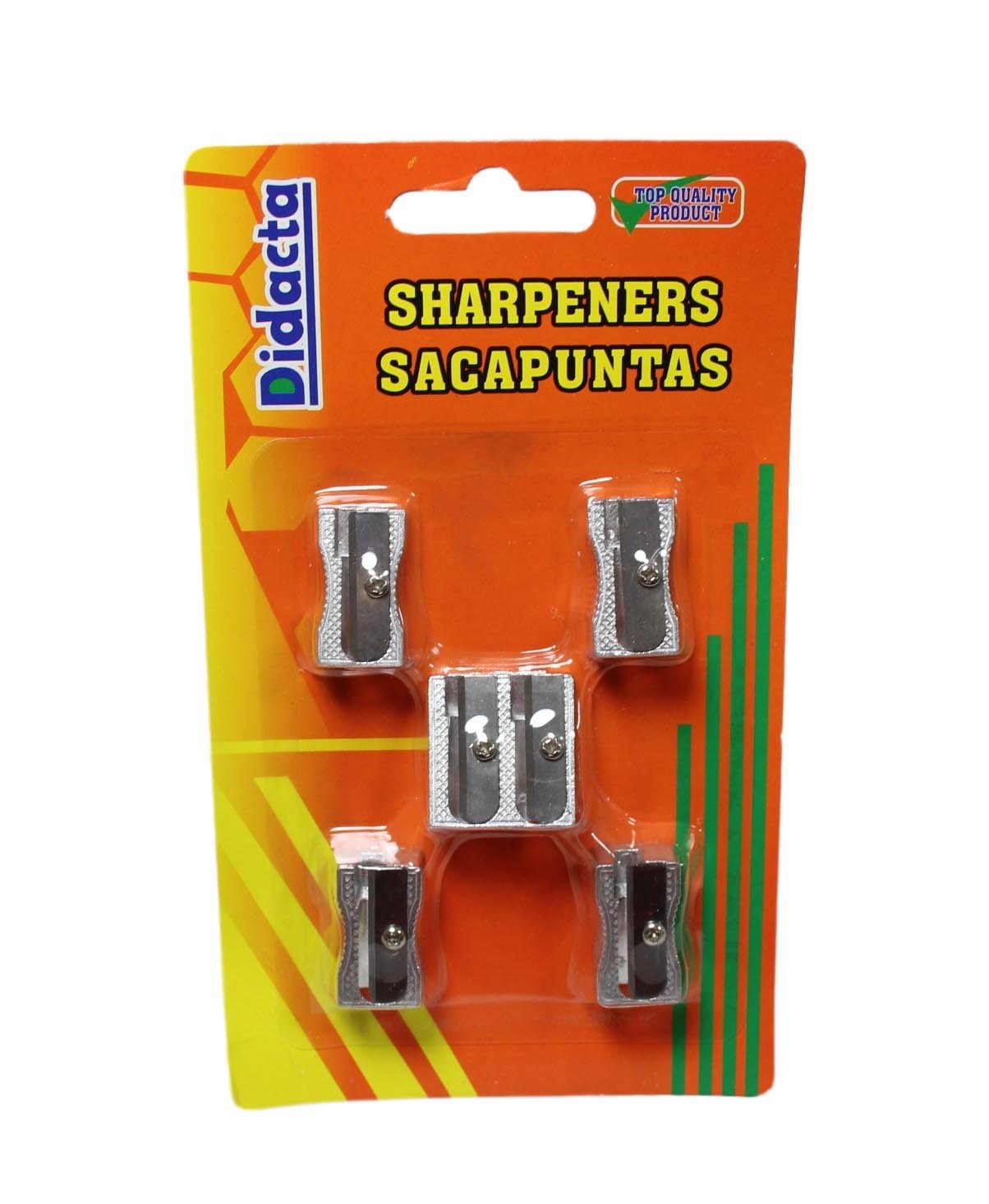 Premium Steel Pencil Sharpeners 5Pack for School and Home Use