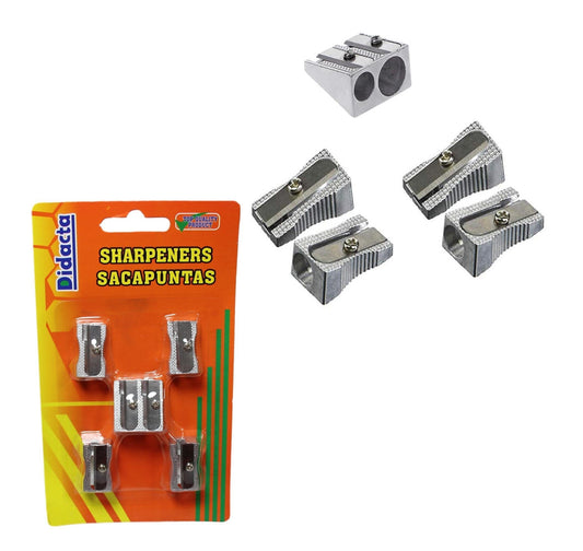 Premium Steel Pencil Sharpeners 5Pack for School and Home Use